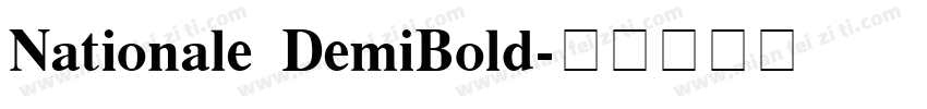 Nationale DemiBold字体转换
